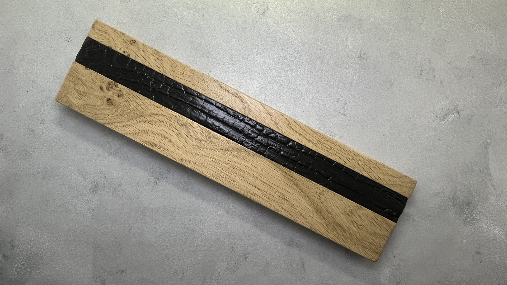 Porte-couteau aimanté petit modèle yakisugi PBDesign artisanal