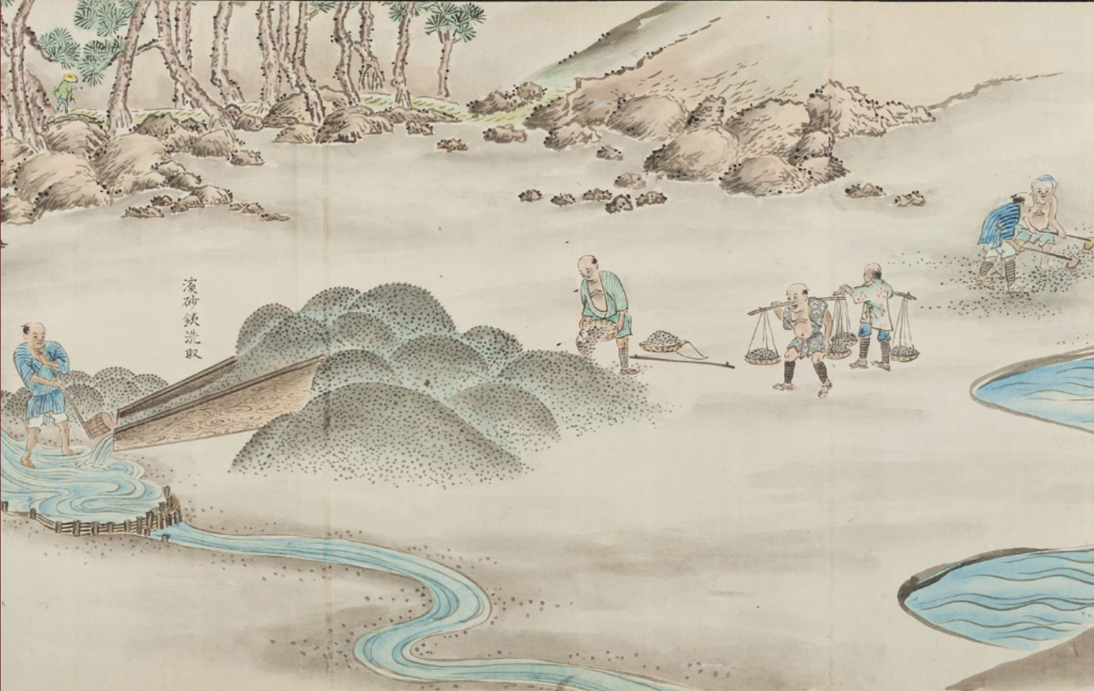 Récolte du fer au Japon